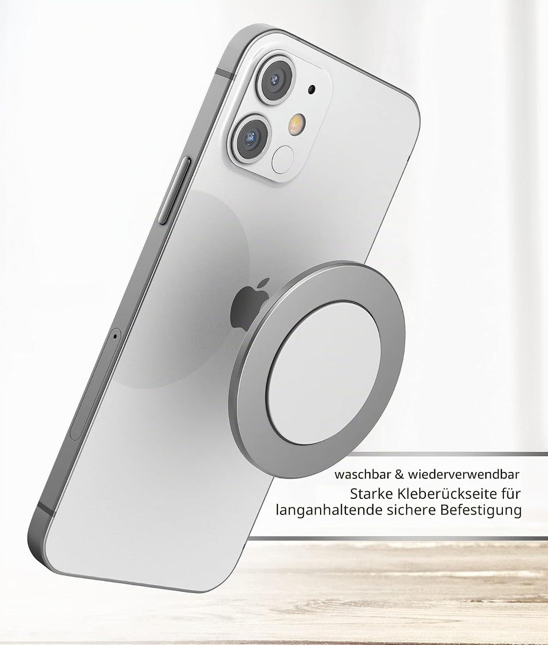 Encased Selbstklebende iPhone-Halterung, kompatibel mit MagSafe-Halterung (Ultra Slim 0,4 cm) Sicher