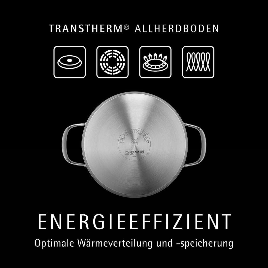 WMF Provence Plus Topfset Induktion 5-teilig, Kochtopf Set mit Glasdeckel, Cromargan Edelstahl polie