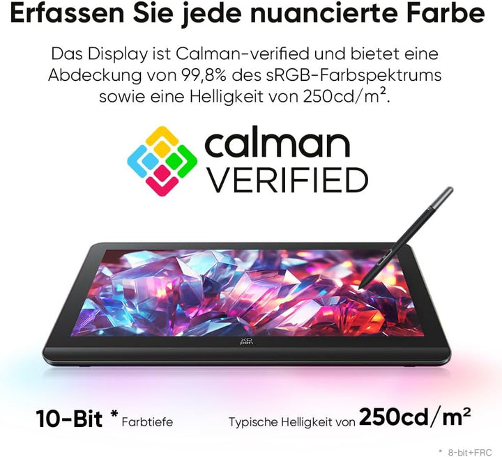 XPPen 4K Grafiktablett mit Display, Artist Pro 19 Gen 2, 18,4 Zoll Grafikmonitor, 16K X3 Pro Stift,