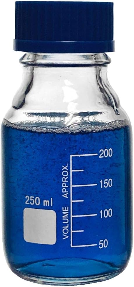 Karter Scientific 251L3 Glasflaschen mit GL45-Schraubverschluss, Borosilikatglas, 250 ml, 2 Stück 25