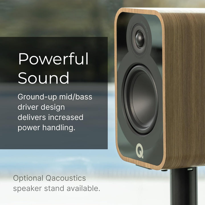 Q Acoustics 5020 Bücherregal-Lautsprecher, 12,7 cm (5 Zoll) Mittel-/Bass-Treiber, 2,5 cm Hochtöner,