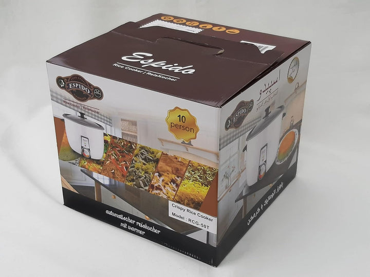 Persischer Reiskocher mit Tahdig Reiskuchen Tadig Reiskruste (6-10 Personen - 2,2 L - 900 Watt - RCG