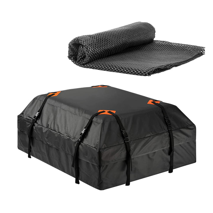 Dachbox für Auto, 14.6 Kubikfuss Wasserdicht Dachkoffer Aufbewahrungsbox mit 8 Breite Gurte & Anti-R
