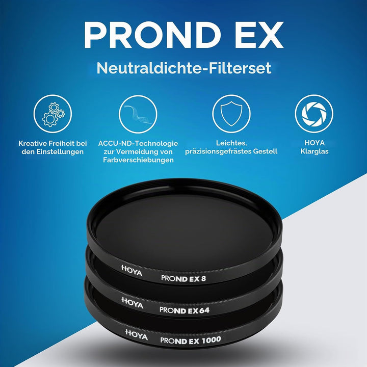 HOYA PRO ND-EX Filter kit Pro ND8/ND64/ND1000 ø77mm 77mm ND8, 64, 1000 Kit, 77mm ND8, 64, 1000 Kit