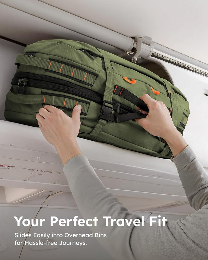 Tolaccea Reiserucksack, Handgepäck Rucksack Flugzeug, TSA-Freundlicher Laptop Rucksack 15,6 Zoll, Er