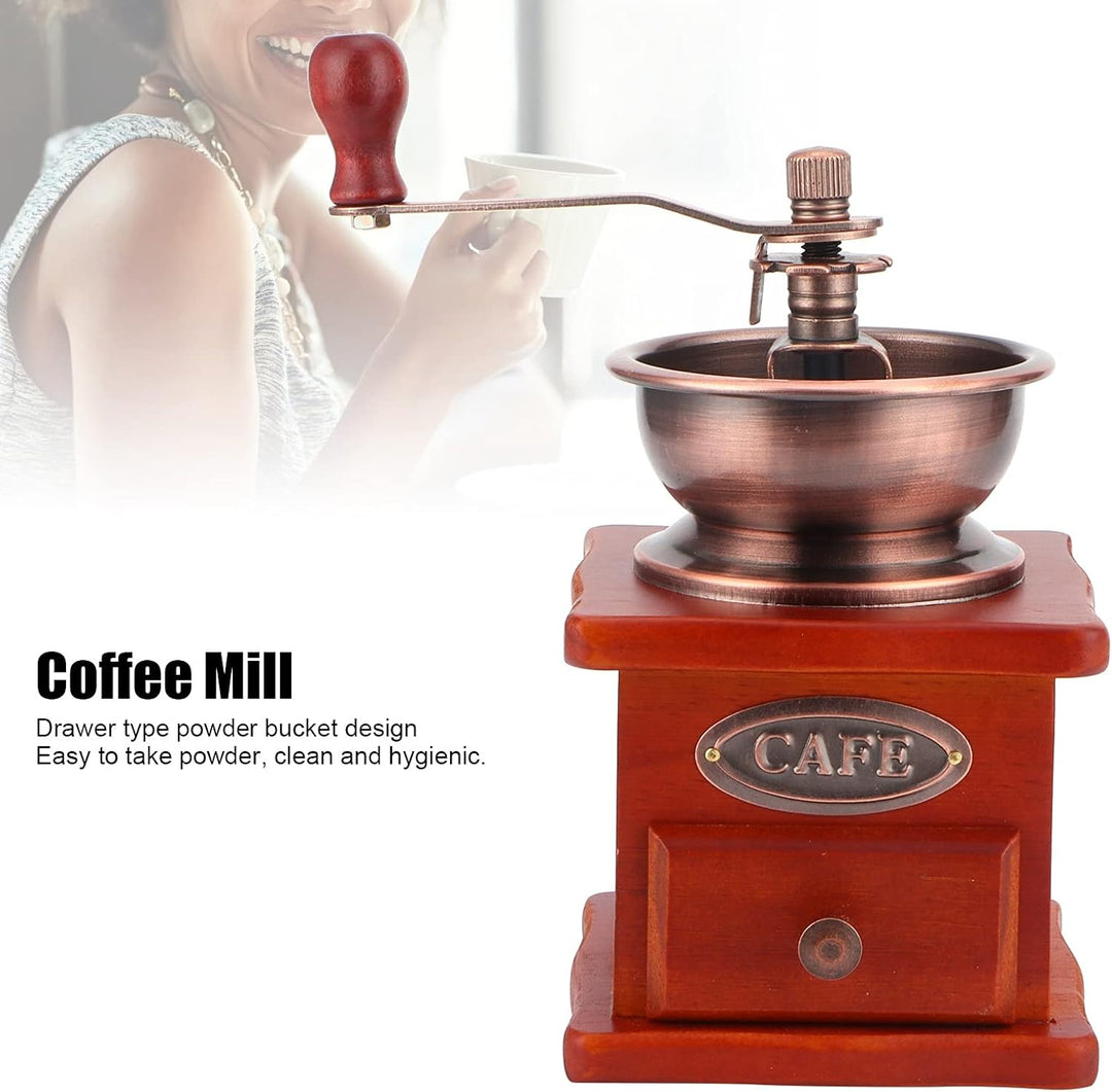 Manuelle Kaffeemühle Mini Retro One, Klassische Handkaffeemühle, Tolles, Kaffeebohnenmühle für den H