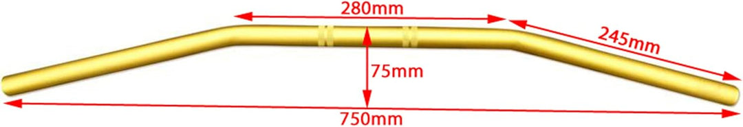 Motorrad Lenker Widerstand Stange 7/8" 22mm Für Streetfighter Scrambler Massgefertigt Fahrrad Flach