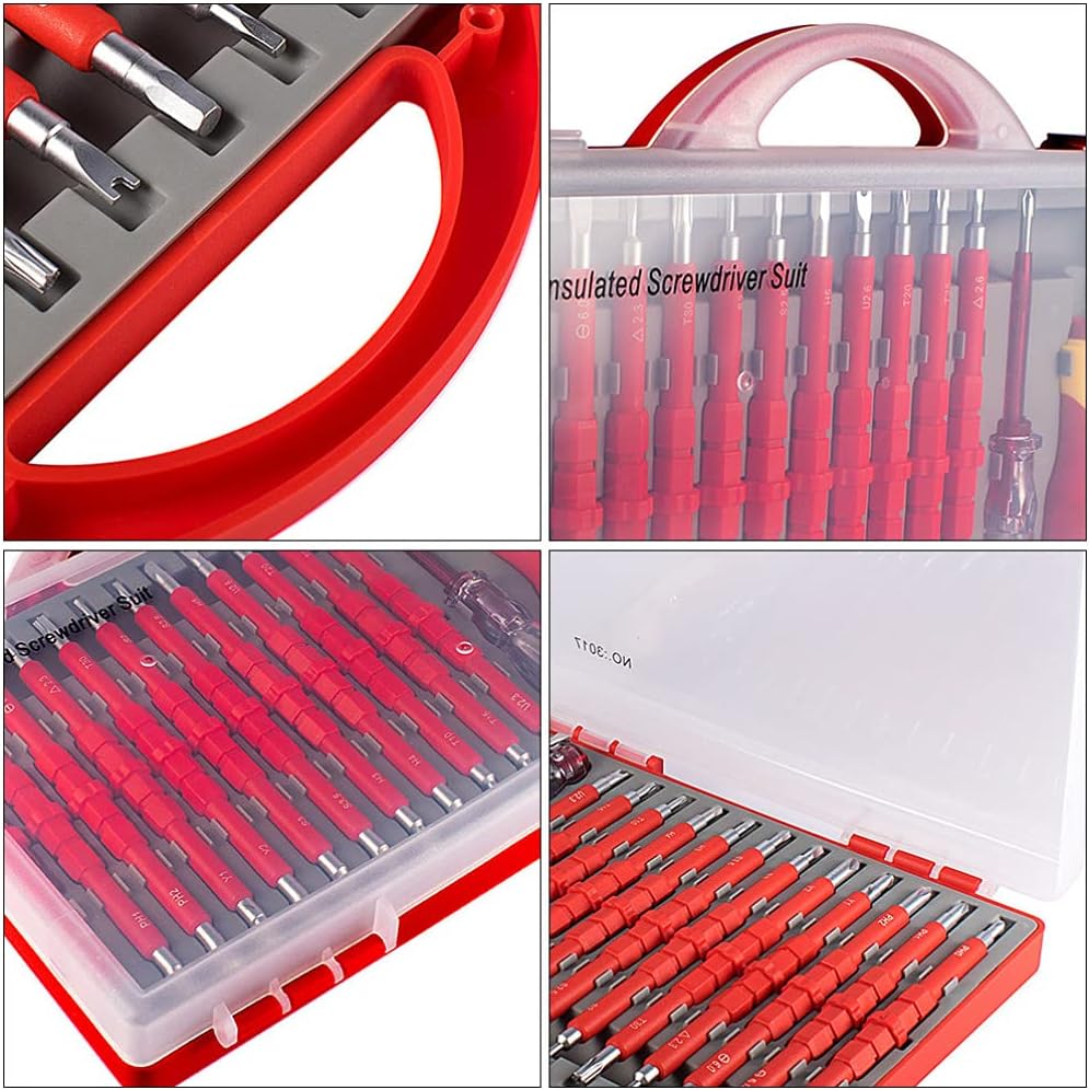 Housoutil Isolierte Elektriker Schraubendreher Set 26- In- 1 Isolierte Elektriker Schraubendreher Sc