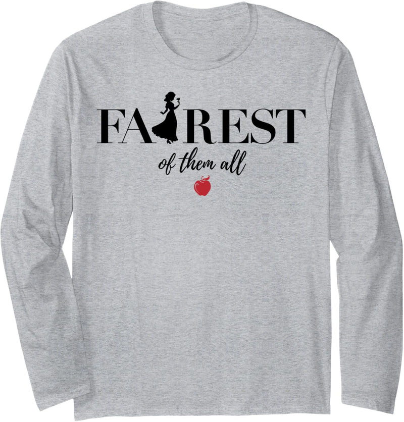 Disney Snow White Fairest Of Them All Silhouette Quote Langarmshirt