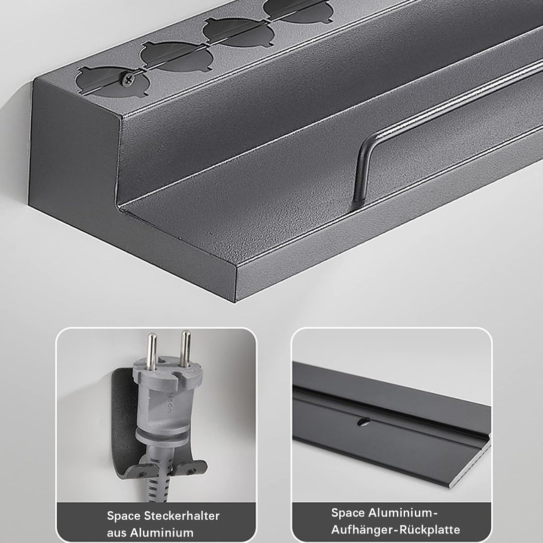 Wandhalterung Curling Halter Organizer Stand Lagerregal für Dyson Airwrap, Edelstahl ohne Stanzen Au