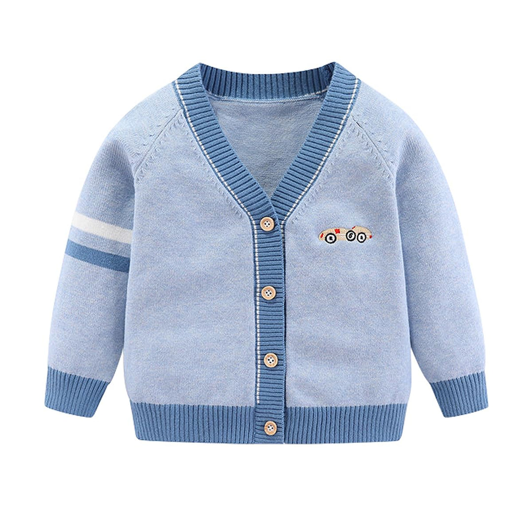 Kleinkind Baby Jungen Strickjacke kleine Jungen V-Ausschnitt Baumwolle Pullover Kinder Lange Ärmel J