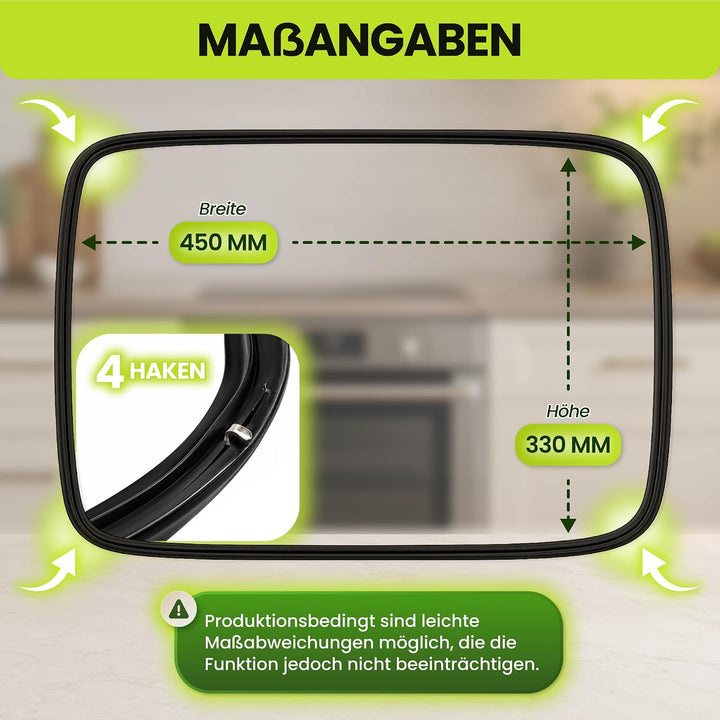Backofen Dichtung 450x330 mm mit 4 Haken | Backofen Gummidichtung mit Originalcode C00385306 4810108