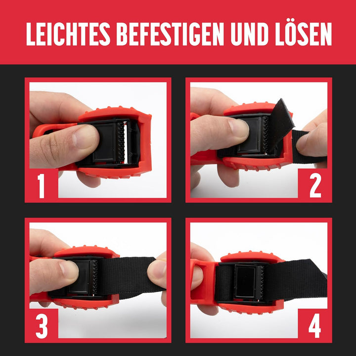 MAGMA Cambuckle Gurte | Lastgurt für Fahrrad, Gepäckträger, Surfbrett, Moto, Auto, Kajak und Träger