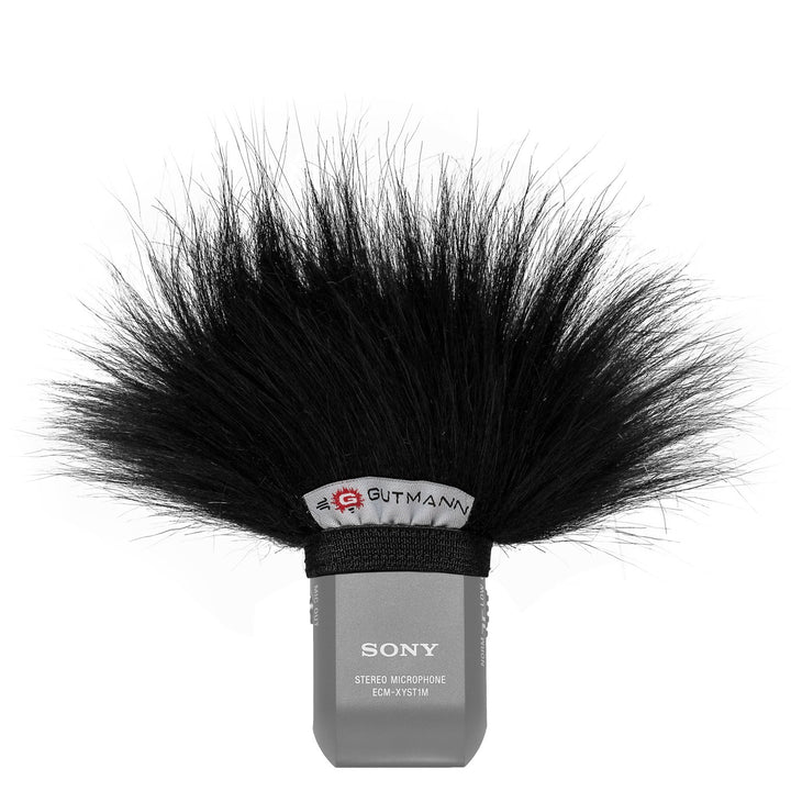 Gutmann Mikrofon Windschutz Fell für Sony ECM-XYST1M Premium Edition Black mit Innenfutter, Outdoor