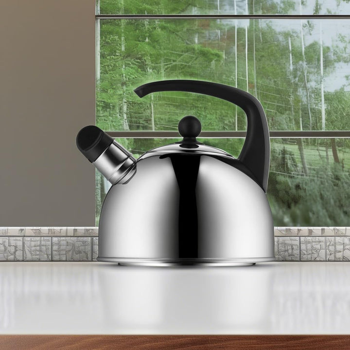 WMF Wasserkessel Induktion 2l, Flötenkessel, Teekessel mit Flöte, Cromargan Edelstahl poliert