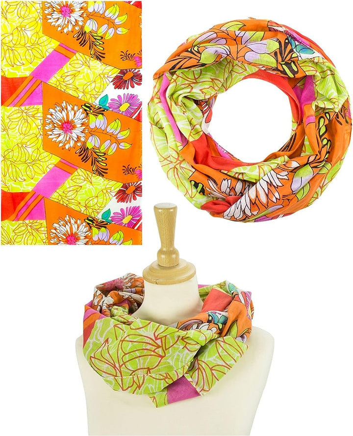 Sunsa Damen 3 Set Loop Schals. 100% Baumwolle Schlauchschals für Frühlings/Sommer. Dünne Loopschals