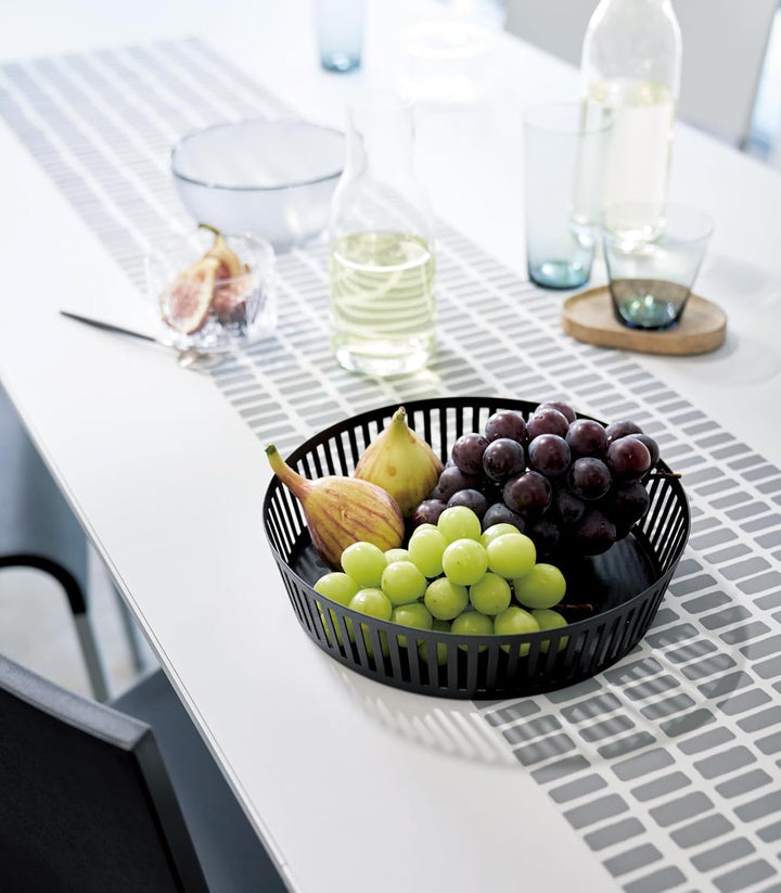 Fruit basket wide - Tower - black Schwarz Modern, Schwarz Modern
