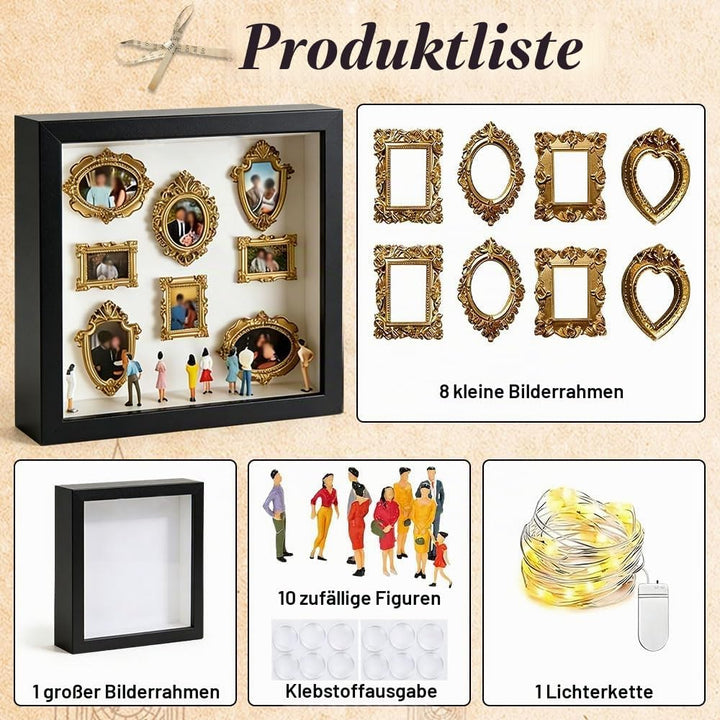 DIY Mini Museum Silhouette Box, Mini-Museum-Silhouetten-Box, Kreatives Bilderrahmen mit LED Licht fü