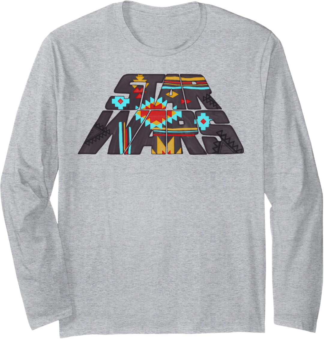 Star Wars Aztec Pattern Logo Fill Langarmshirt