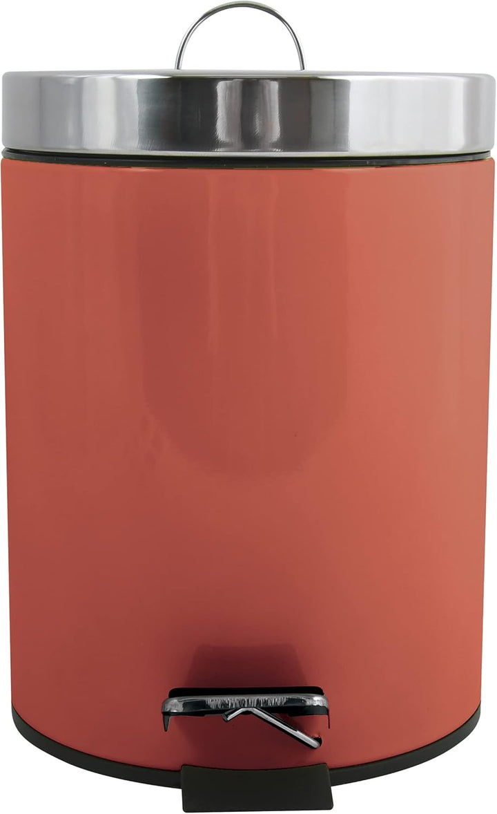 MSV - Kosmetikeimer fürs Bad - Edelstahl mit herausnehmbarem Inneneimer - Stylischer Treteimer - Kom