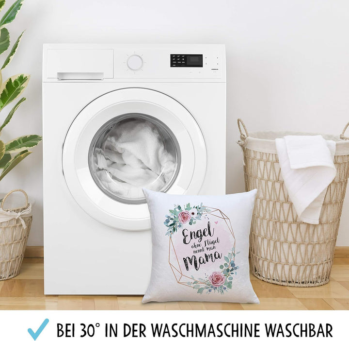 OWLBOOK Engel Mama Flauschiges Kissen Geschenke Geschenkideen Mama zum Muttertag als Muttertagsgesch