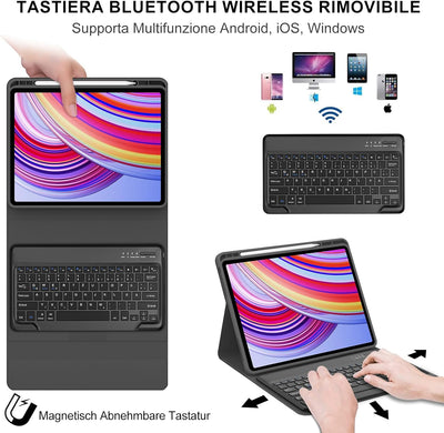 IVEOPPE Tastatur für Redmi Pad Pro 12.1, Hülle Tastatur für Redmi Pad Pro 2024, Bluetooth Magnetisch
