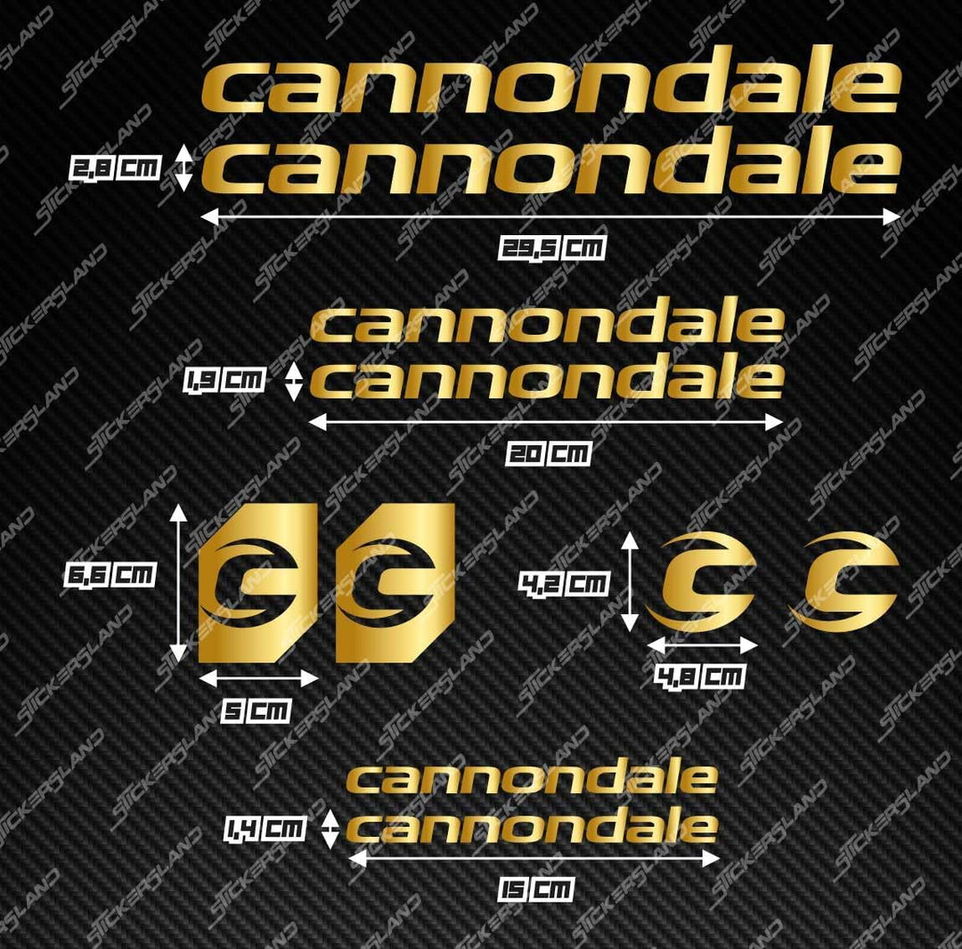 Stickersland® Aufkleber-Set kompatibel mit Rahmen Cannondale V2 MTB Mountainbike und Helm | Decals A