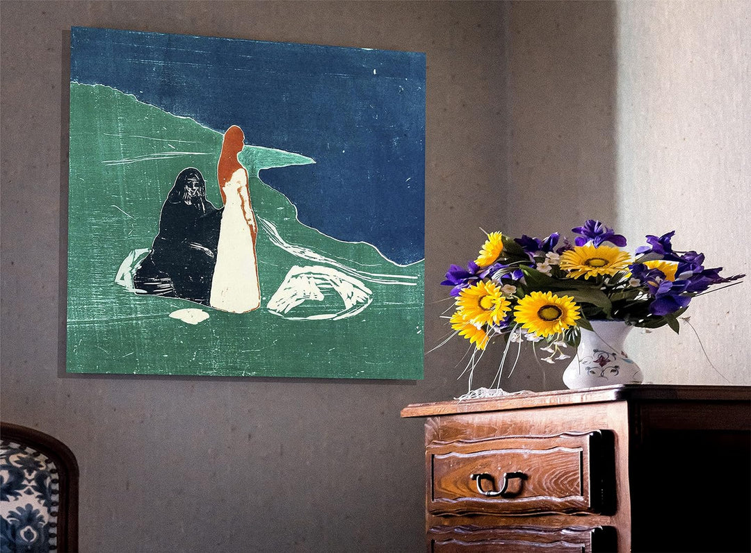 Edvard Munch Leinwandbilder, gerahmt, Wandkunst, Wohnzimmer, Schlafzimmer, Büro, 76 x 76 cm 76cm x 7