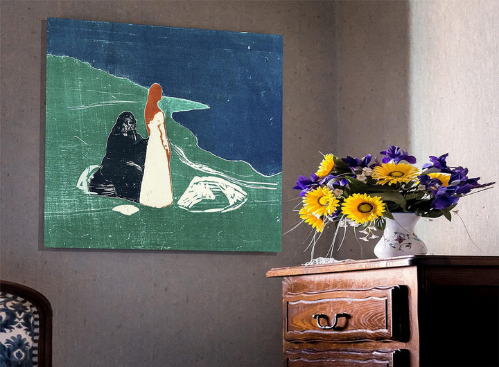 Edvard Munch Leinwandbilder, gerahmt, Wandkunst, Wohnzimmer, Schlafzimmer, Büro, 76 x 76 cm 76cm x 7