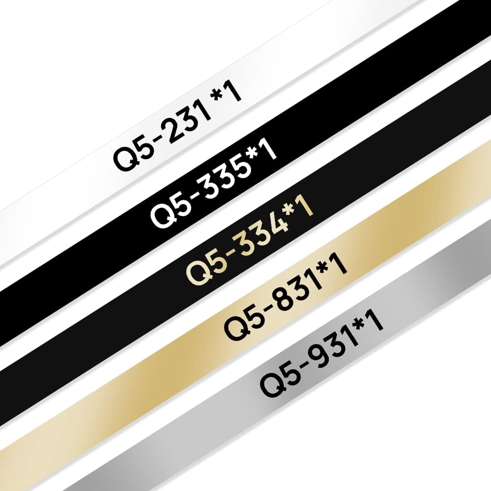 5x Phomemo P12&P12-Pro Original Thermotransfer-Etiketten 12mm x 4m Mehrfarbig Q5-231/Q5-335/Q5-334/Q