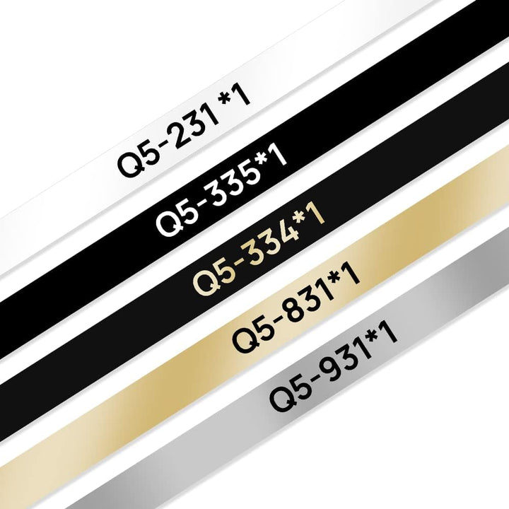 5x Phomemo P12&P12-Pro Original Thermotransfer-Etiketten 12mm x 4m Mehrfarbig Q5-231/Q5-335/Q5-334/Q