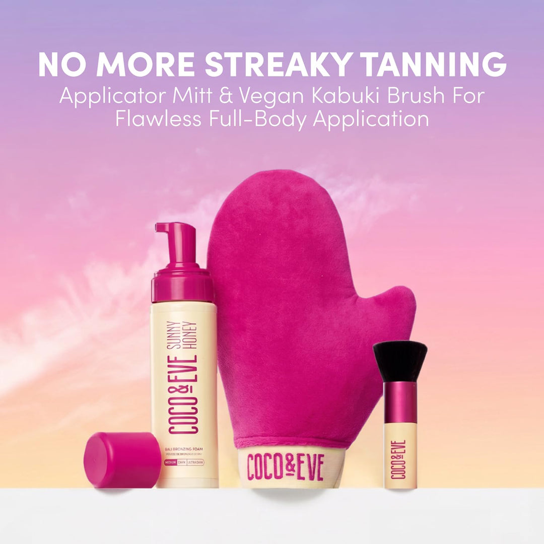 Coco & Eve Sunny Honey Bali Bronzing Bundle (Mittel). All Natural Sunless Tanning Mousse. Instant Se