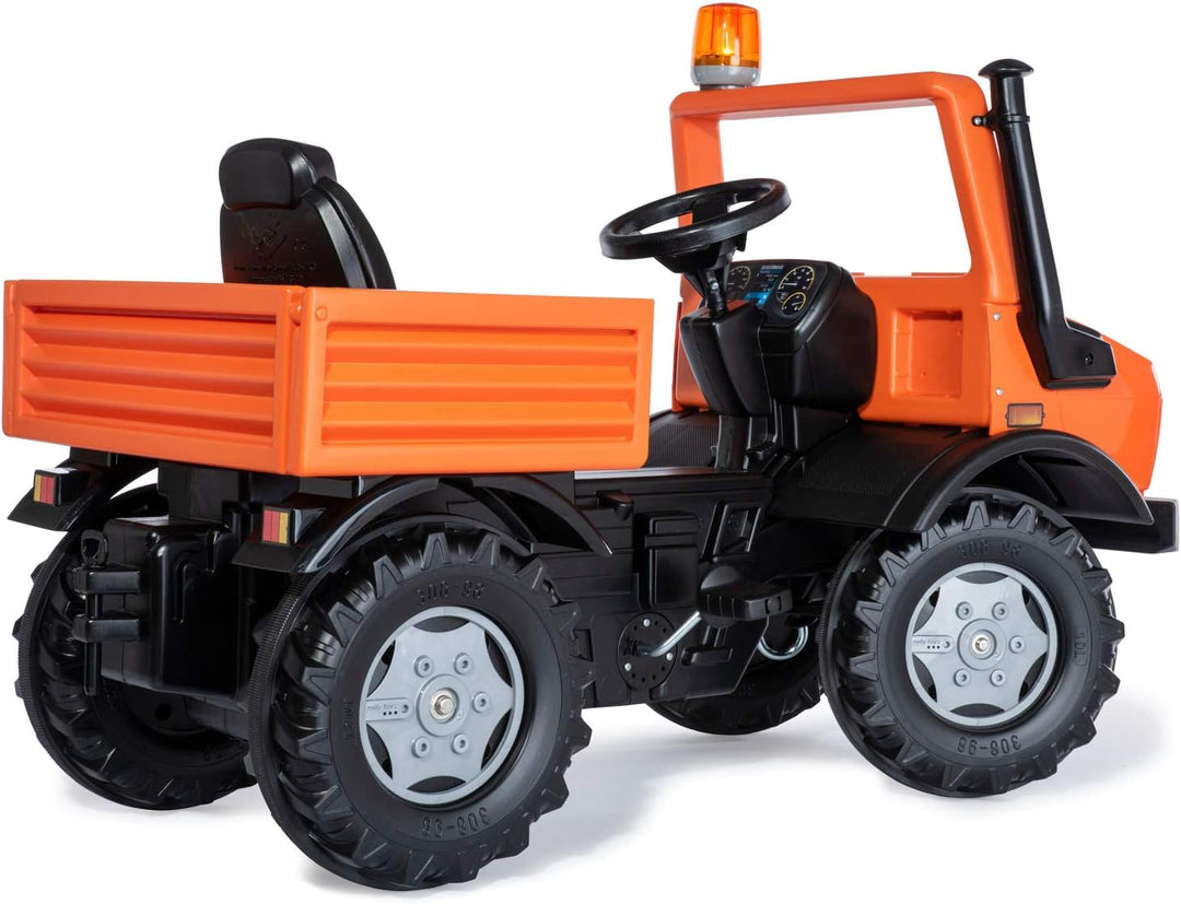 Rolly Toys Unimog Service Tretauto ab 3 Jahren | Auto zum selber fahren mit Flüsterlaufreifen und Bl