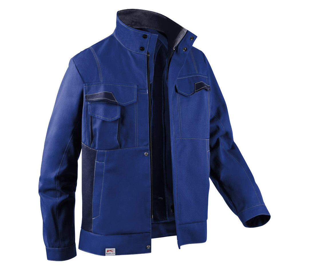 KÜBLER IMAGE DRESS NEW DESIGN Arbeitsjacke blau, Grösse 106, Herren-Arbeitsjacke aus verstärkter Bau