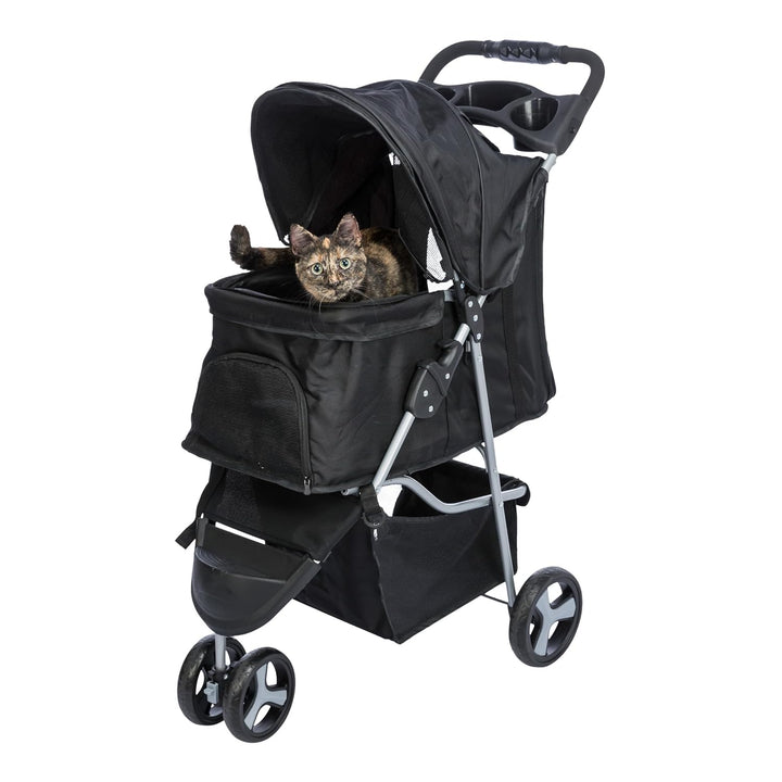 TRIXIE Buggy für Hunde, 47 × 100 × 80 CM, 4,6 kg - extra leicht, schwarz, bis 11 kg belastbar - 2895