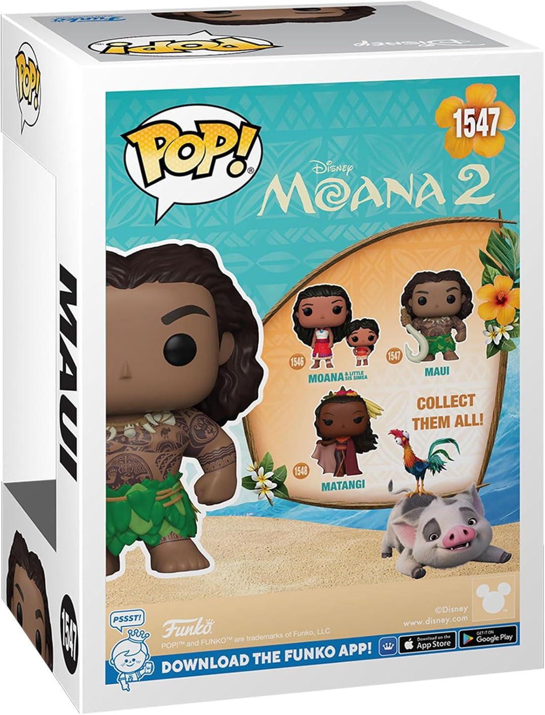 Funko Pop! Disney: Moana 2 - Maui - Vaiana - Vinyl-Sammelfigur - Geschenkidee - Offizielle Handelswa