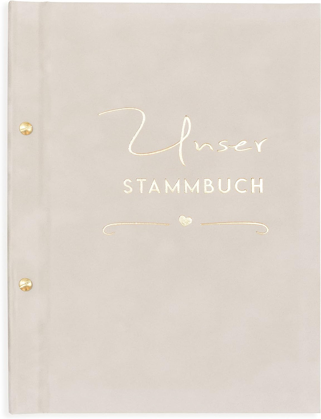 A4 Stammbuch Rina helles Grau Stammbuch der Familie Hochzeit Standesamt incl. 11 Prospekthüllen