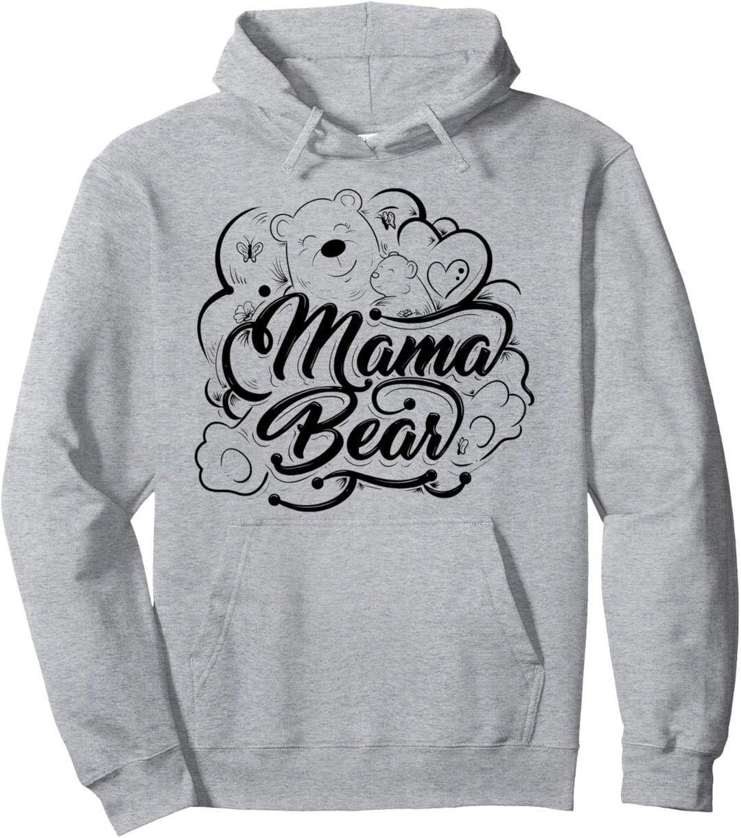 Cute Mama Bear Family Love Gift For Mom Pullover Hoodie