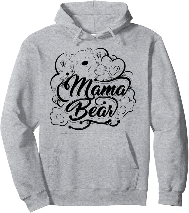 Cute Mama Bear Family Love Gift For Mom Pullover Hoodie
