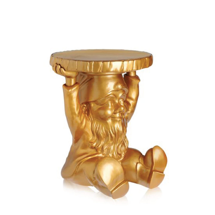 Kartell 883195 Gartenzwerg-Hocker Gnome Attila, gold, 40 x 44 x 40 cm, Attila