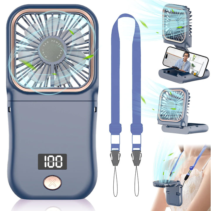 DDKJ Handventilator, Tragbarer Mini Ventilator Hand, 3 Geschwindigkeiten Portable Fan Klein (180°sch