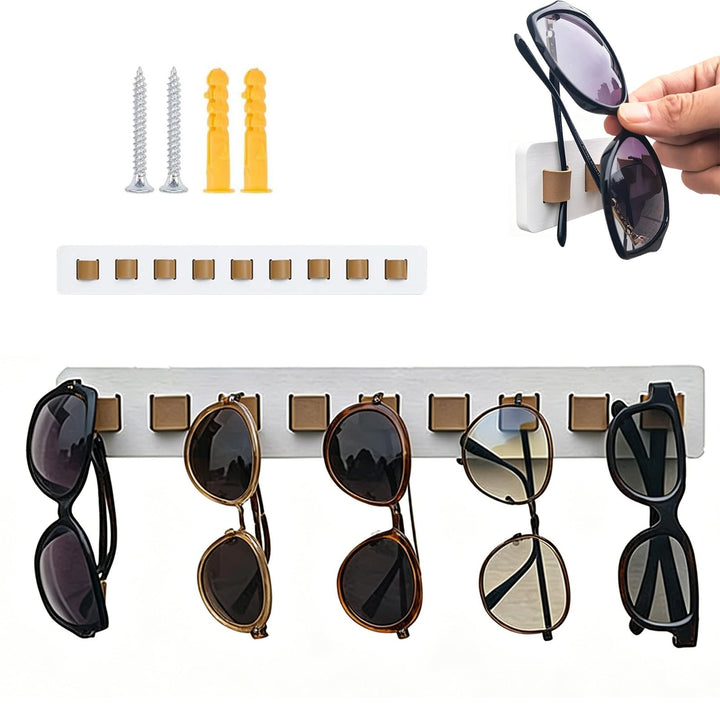 9-fach Brillenhalter Wand,Brillenaufbewahrung, Brillenständer Holz, Sonnenbrillen Organizer, für Son