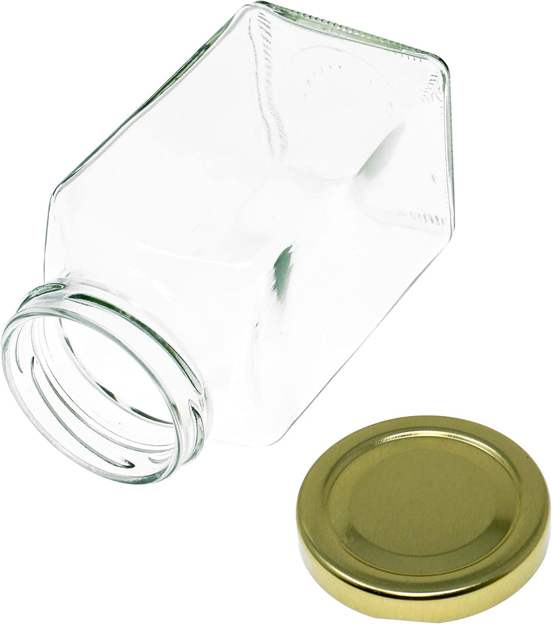 Lashuma Gewürzgläser Set 10 teilig, Joghurtgläser mit Deckel, leere Schraubgläser eckig 10er Set, 10