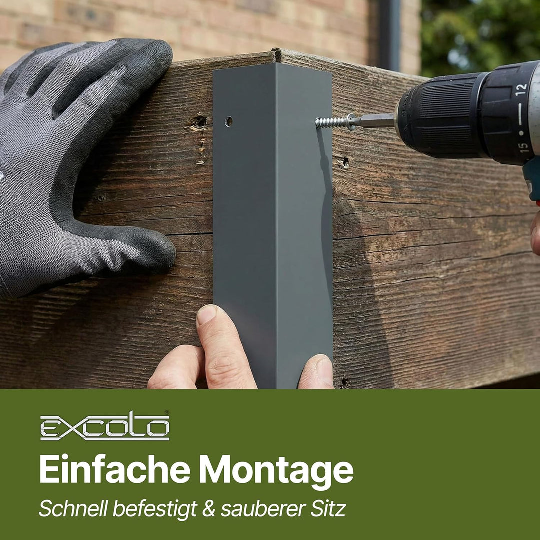 EXCOLO Dach-Abschluss-Blech Giebelblech Dachrandblech Ortgangblech Ortgangwinkel Ortblech 65x85, 2 m