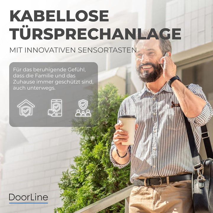 Slim DECT Farbe: Anthrazit von Telegärtner Elektronik l Clevere Türstation l per Knopfdruck mit der