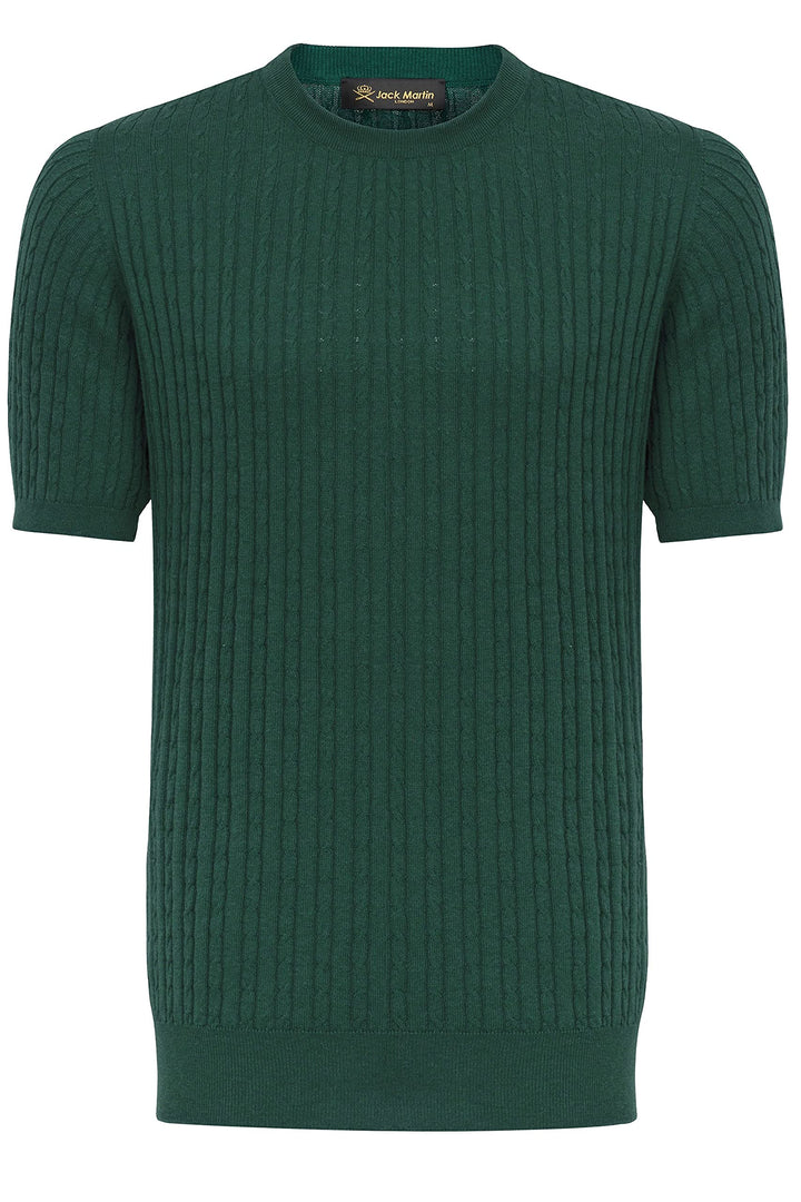 Jack Martin - Strick-T-Shirt mit Webmuster - Herren-Strickhemden S Grün, S Grün