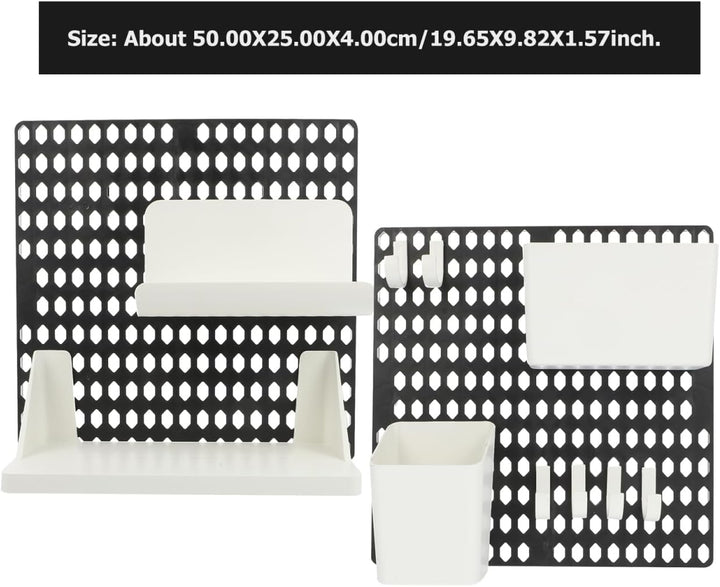 VICASKY Wandregal Organizer Pegboard Aufbewahrungssystem mit Haken und Box für Diy Projekte für Gara