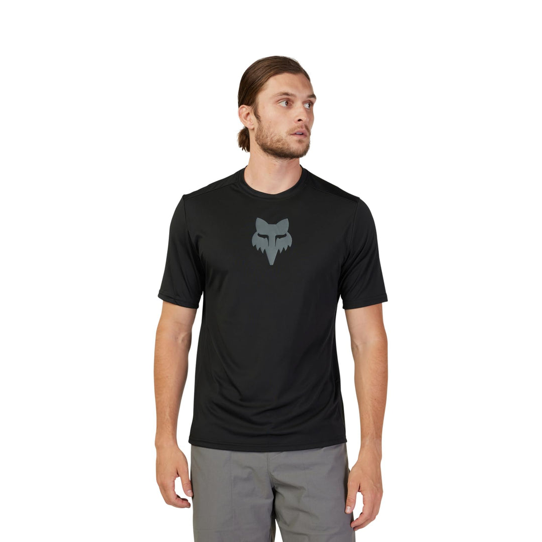 Fox Racing Herren Ranger Ss Jersey Lab Head Windbreaker S Schwarz, S Schwarz