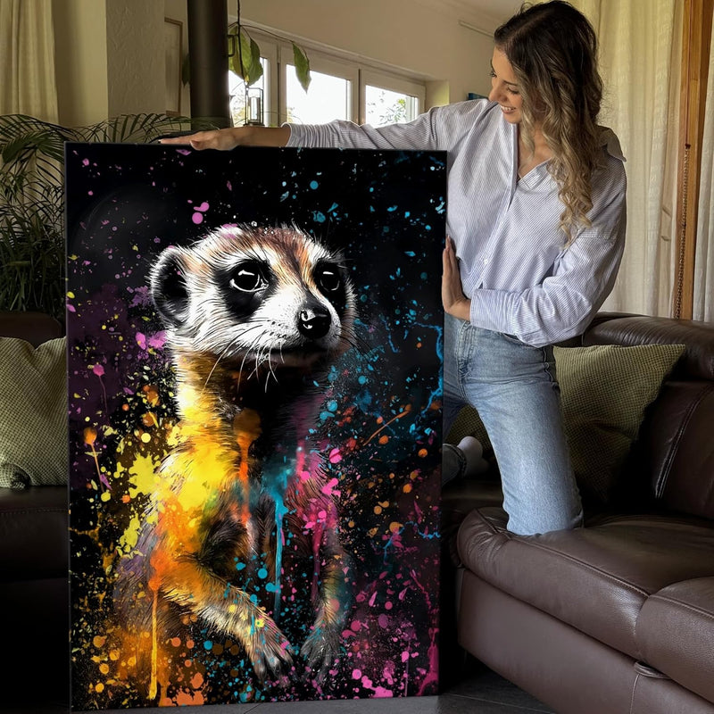 Artmazing | Erdmännchen Bild bunt | Poster & Kunstdrucke | Bild Erdmännchen | S-Art Bilder | Erdmänn