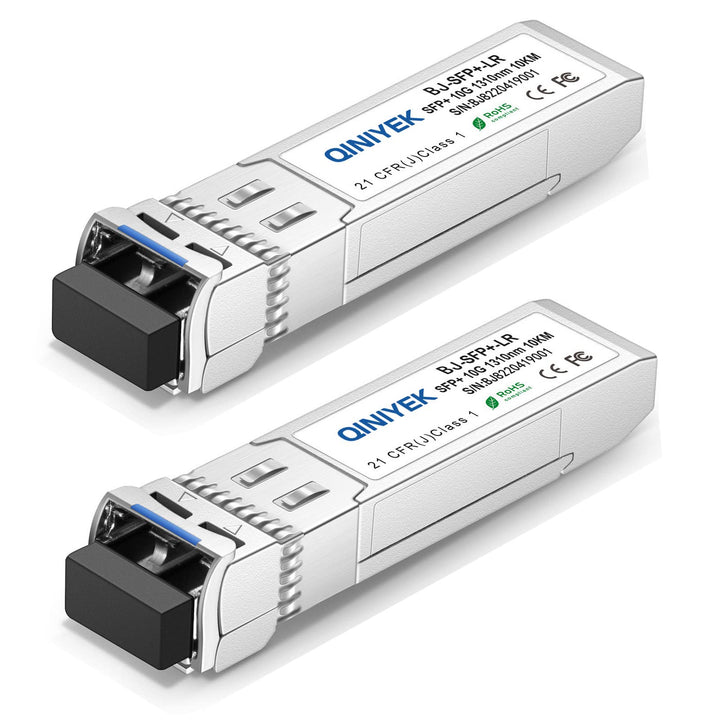 [2 Stück] QINIYEK 10GBase-LR SFP+ Transceiver, 10G Singlemode SFP+ LC-Modul für Cisco SFP-10G-LR, Ub